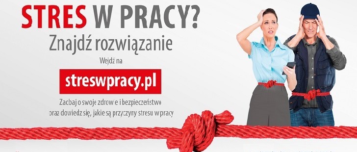 Plakat przedstawiający stres.