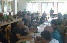 Uczestnicy szkolenia dla  zakładów usług leśnych działających na terenie Nadleśnictwa Leżajsk.
